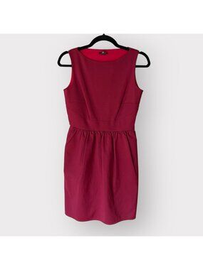 Raoul Size 2 Burgundy Red Cinched Sheath Mini Dress Sleeveless Soho Asheville